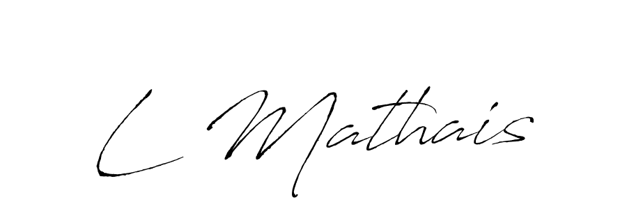The best way (Antro_Vectra) to make a short signature is to pick only two or three words in your name. The name L Mathais include a total of six letters. For converting this name. L Mathais signature style 6 images and pictures png