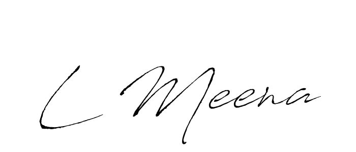 How to make L Meena signature? Antro_Vectra is a professional autograph style. Create handwritten signature for L Meena name. L Meena signature style 6 images and pictures png