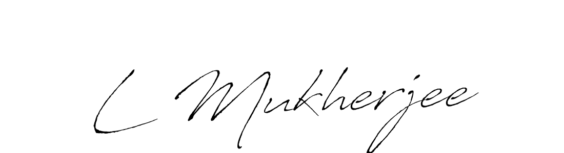 L Mukherjee stylish signature style. Best Handwritten Sign (Antro_Vectra) for my name. Handwritten Signature Collection Ideas for my name L Mukherjee. L Mukherjee signature style 6 images and pictures png