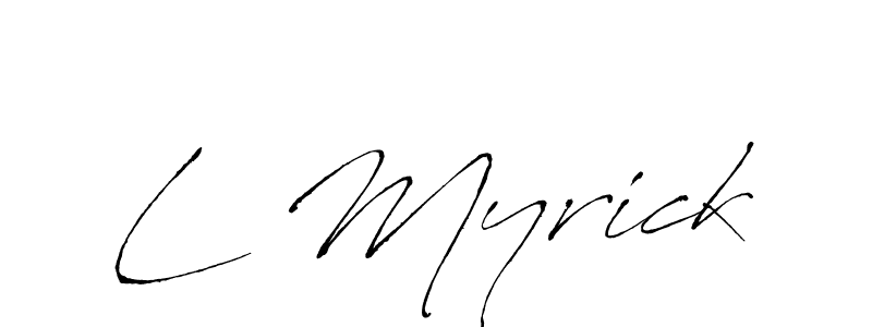 The best way (Antro_Vectra) to make a short signature is to pick only two or three words in your name. The name L Myrick include a total of six letters. For converting this name. L Myrick signature style 6 images and pictures png