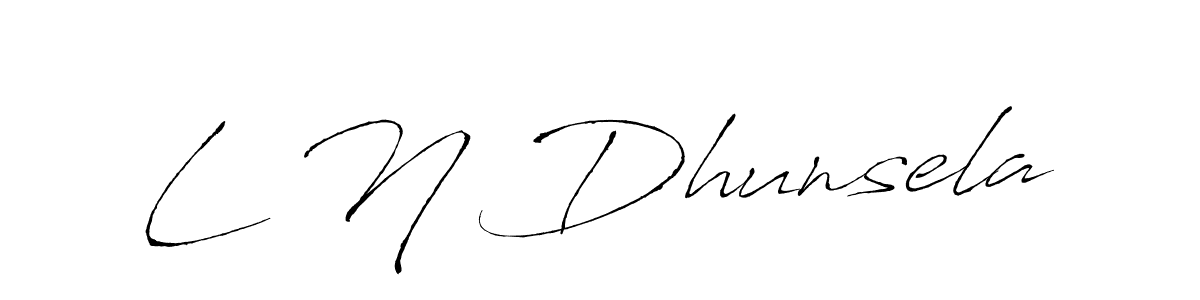 It looks lik you need a new signature style for name L N Dhunsela. Design unique handwritten (Antro_Vectra) signature with our free signature maker in just a few clicks. L N Dhunsela signature style 6 images and pictures png