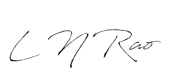Here are the top 10 professional signature styles for the name L N Rao. These are the best autograph styles you can use for your name. L N Rao signature style 6 images and pictures png