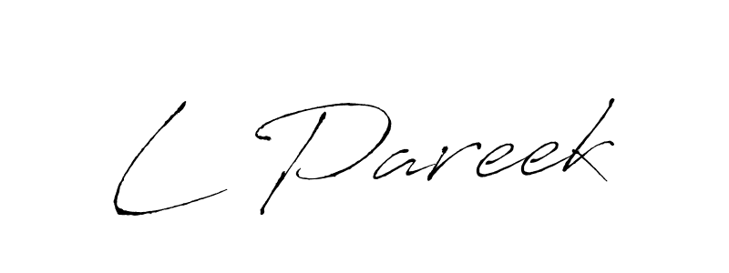 Also we have L Pareek name is the best signature style. Create professional handwritten signature collection using Antro_Vectra autograph style. L Pareek signature style 6 images and pictures png