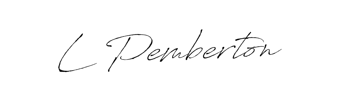 How to make L Pemberton name signature. Use Antro_Vectra style for creating short signs online. This is the latest handwritten sign. L Pemberton signature style 6 images and pictures png