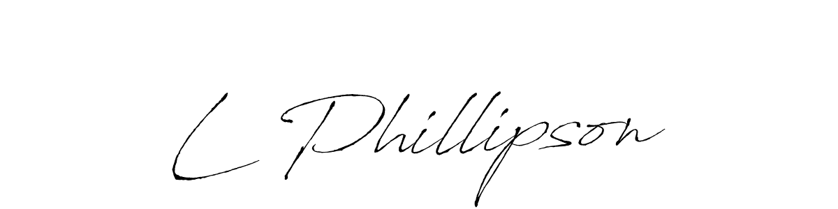 Create a beautiful signature design for name L Phillipson. With this signature (Antro_Vectra) fonts, you can make a handwritten signature for free. L Phillipson signature style 6 images and pictures png