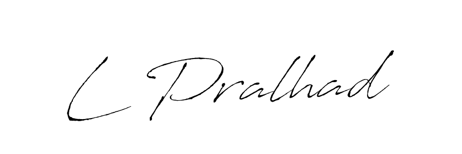 Make a beautiful signature design for name L Pralhad. With this signature (Antro_Vectra) style, you can create a handwritten signature for free. L Pralhad signature style 6 images and pictures png