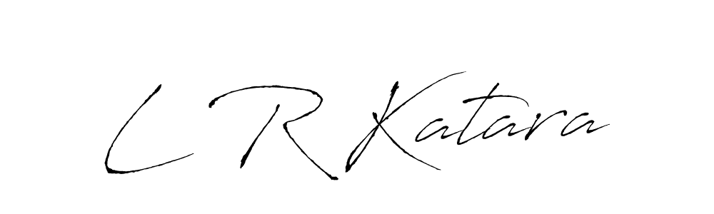 Make a beautiful signature design for name L R Katara. With this signature (Antro_Vectra) style, you can create a handwritten signature for free. L R Katara signature style 6 images and pictures png