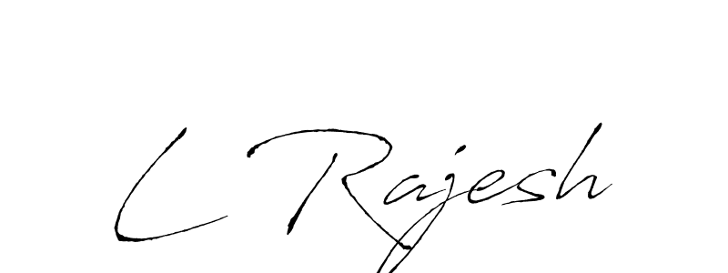 if you are searching for the best signature style for your name L Rajesh. so please give up your signature search. here we have designed multiple signature styles  using Antro_Vectra. L Rajesh signature style 6 images and pictures png