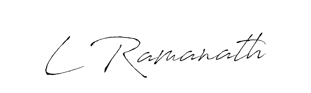 Design your own signature with our free online signature maker. With this signature software, you can create a handwritten (Antro_Vectra) signature for name L Ramanath. L Ramanath signature style 6 images and pictures png