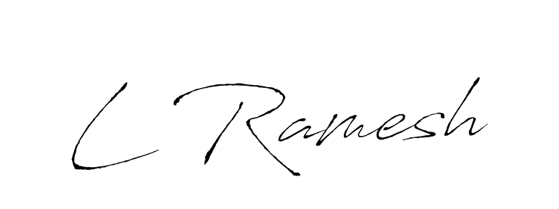 Make a beautiful signature design for name L Ramesh. With this signature (Antro_Vectra) style, you can create a handwritten signature for free. L Ramesh signature style 6 images and pictures png