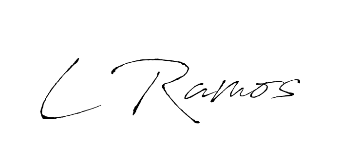 Also we have L Ramos name is the best signature style. Create professional handwritten signature collection using Antro_Vectra autograph style. L Ramos signature style 6 images and pictures png