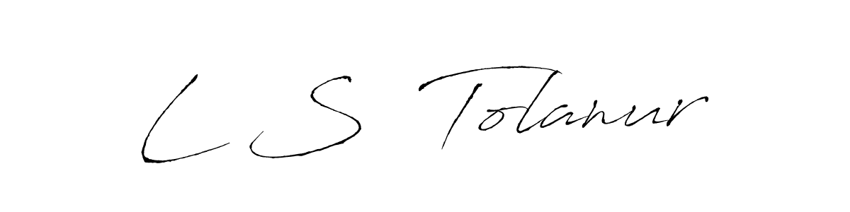 See photos of L S  Tolanur official signature by Spectra . Check more albums & portfolios. Read reviews & check more about Antro_Vectra font. L S  Tolanur signature style 6 images and pictures png