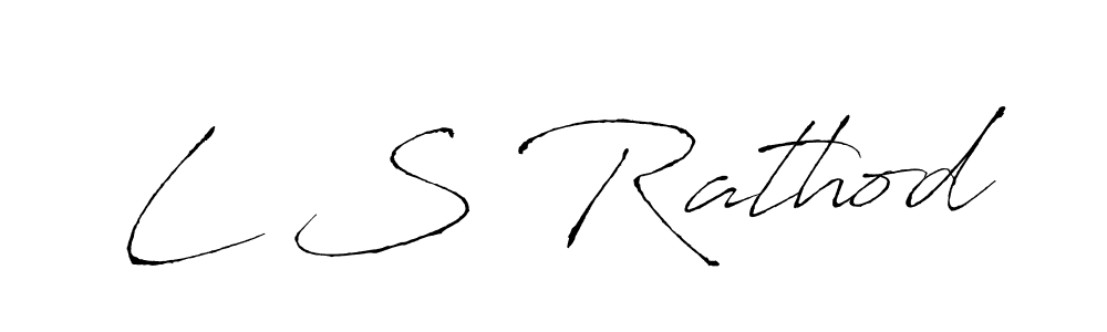 Make a beautiful signature design for name L S Rathod. With this signature (Antro_Vectra) style, you can create a handwritten signature for free. L S Rathod signature style 6 images and pictures png