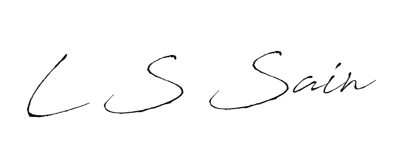 Create a beautiful signature design for name L S Sain. With this signature (Antro_Vectra) fonts, you can make a handwritten signature for free. L S Sain signature style 6 images and pictures png