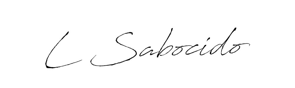 Use a signature maker to create a handwritten signature online. With this signature software, you can design (Antro_Vectra) your own signature for name L Sabocido. L Sabocido signature style 6 images and pictures png