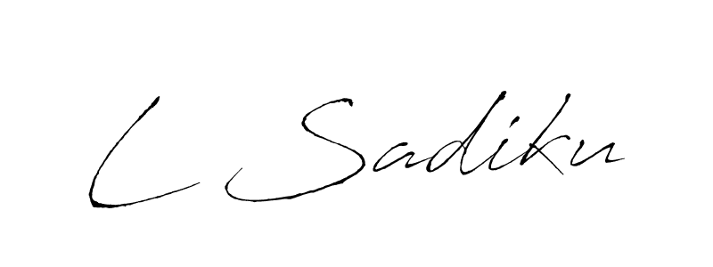 You should practise on your own different ways (Antro_Vectra) to write your name (L Sadiku) in signature. don't let someone else do it for you. L Sadiku signature style 6 images and pictures png