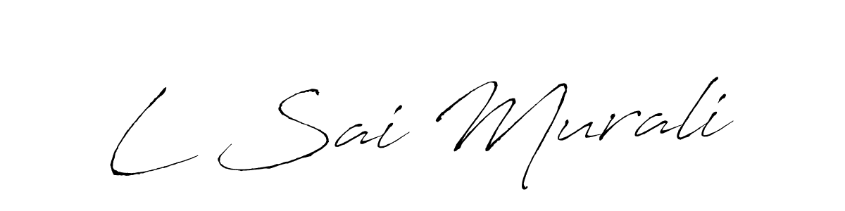 It looks lik you need a new signature style for name L Sai Murali. Design unique handwritten (Antro_Vectra) signature with our free signature maker in just a few clicks. L Sai Murali signature style 6 images and pictures png