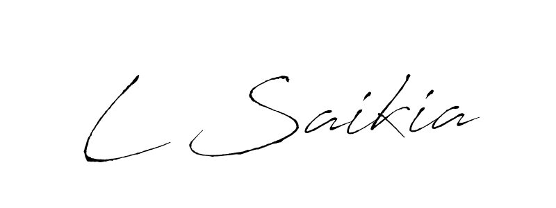 Make a beautiful signature design for name L Saikia. With this signature (Antro_Vectra) style, you can create a handwritten signature for free. L Saikia signature style 6 images and pictures png
