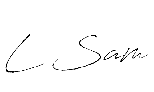 Create a beautiful signature design for name L Sam. With this signature (Antro_Vectra) fonts, you can make a handwritten signature for free. L Sam signature style 6 images and pictures png