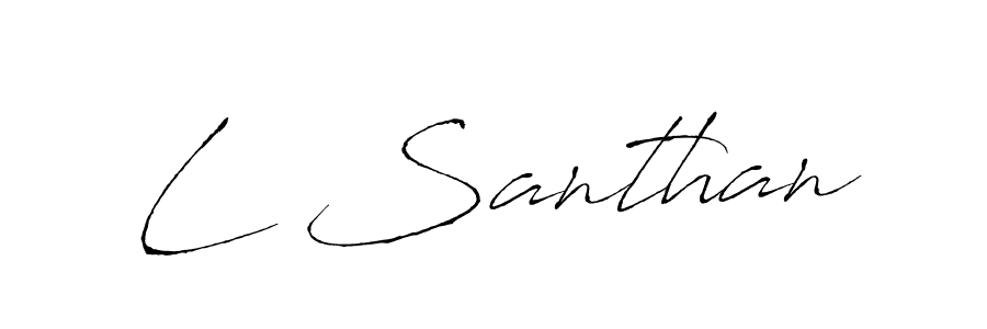 Use a signature maker to create a handwritten signature online. With this signature software, you can design (Antro_Vectra) your own signature for name L Santhan. L Santhan signature style 6 images and pictures png