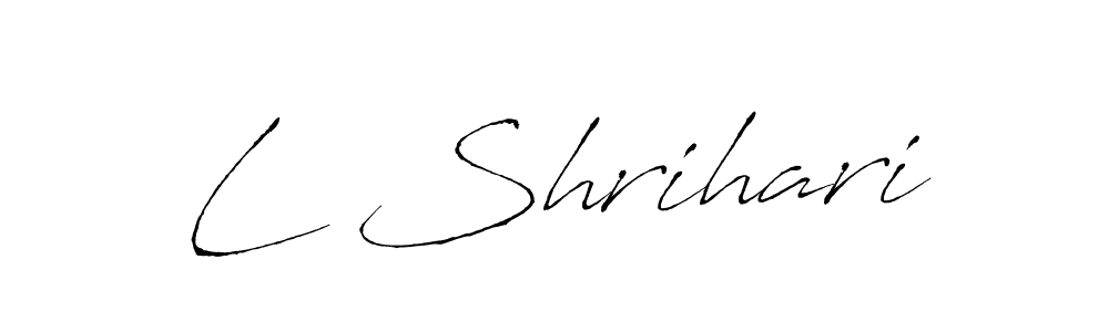 How to make L Shrihari signature? Antro_Vectra is a professional autograph style. Create handwritten signature for L Shrihari name. L Shrihari signature style 6 images and pictures png