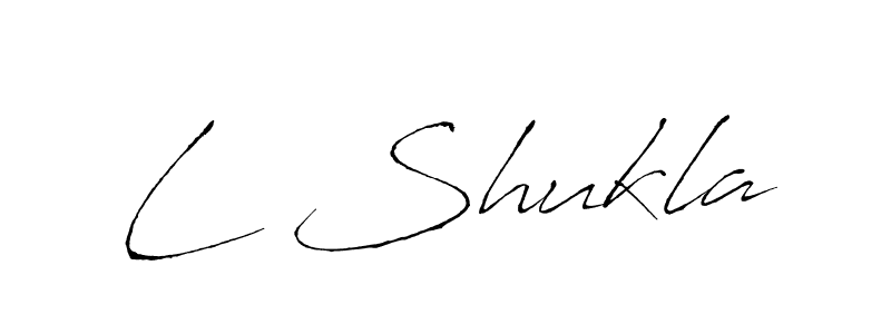 How to make L Shukla signature? Antro_Vectra is a professional autograph style. Create handwritten signature for L Shukla name. L Shukla signature style 6 images and pictures png