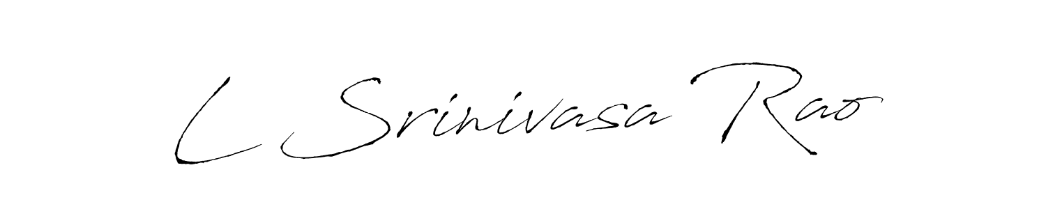 Create a beautiful signature design for name L Srinivasa Rao. With this signature (Antro_Vectra) fonts, you can make a handwritten signature for free. L Srinivasa Rao signature style 6 images and pictures png