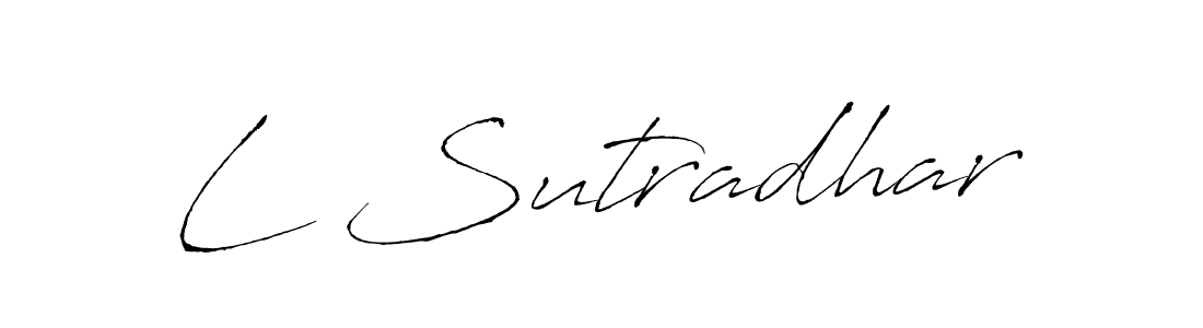 You should practise on your own different ways (Antro_Vectra) to write your name (L Sutradhar) in signature. don't let someone else do it for you. L Sutradhar signature style 6 images and pictures png