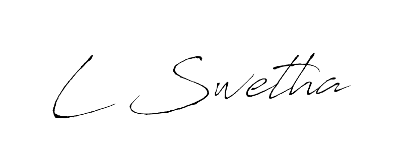 Design your own signature with our free online signature maker. With this signature software, you can create a handwritten (Antro_Vectra) signature for name L Swetha. L Swetha signature style 6 images and pictures png