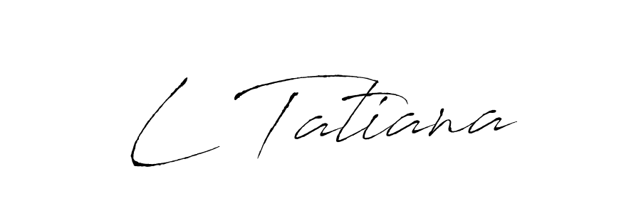 Antro_Vectra is a professional signature style that is perfect for those who want to add a touch of class to their signature. It is also a great choice for those who want to make their signature more unique. Get L Tatiana name to fancy signature for free. L Tatiana signature style 6 images and pictures png