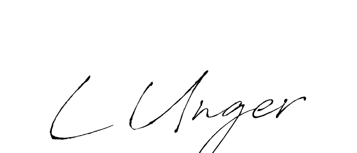 Design your own signature with our free online signature maker. With this signature software, you can create a handwritten (Antro_Vectra) signature for name L Unger. L Unger signature style 6 images and pictures png