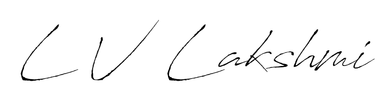Get inspired by this graceful Antro_Vectra signature style for name L V  Lakshmi. Smooth loops and balanced proportions for everyday use. L V  Lakshmi signature style 6 images and pictures png