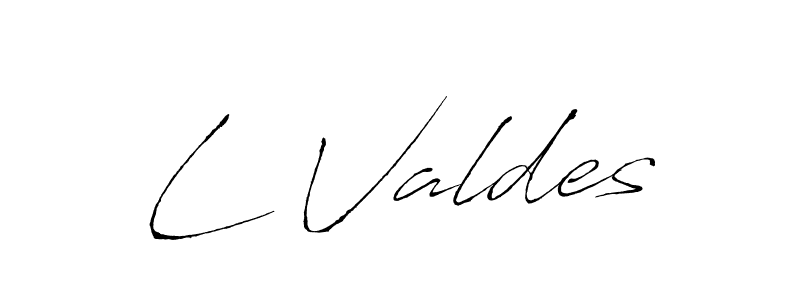 Create a beautiful signature design for name L Valdes. With this signature (Antro_Vectra) fonts, you can make a handwritten signature for free. L Valdes signature style 6 images and pictures png