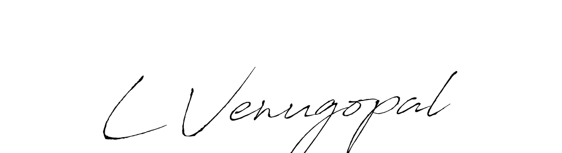 How to make L Venugopal signature? Antro_Vectra is a professional autograph style. Create handwritten signature for L Venugopal name. L Venugopal signature style 6 images and pictures png