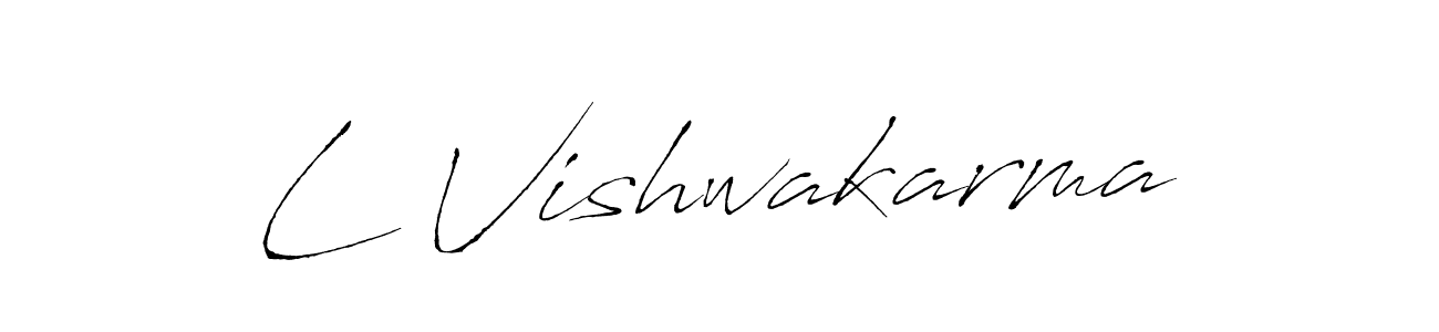 The best way (Antro_Vectra) to make a short signature is to pick only two or three words in your name. The name L Vishwakarma include a total of six letters. For converting this name. L Vishwakarma signature style 6 images and pictures png