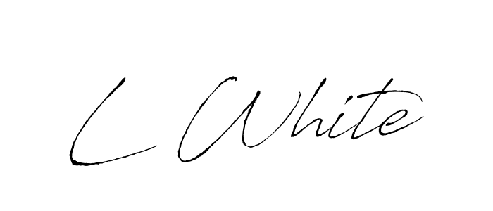 if you are searching for the best signature style for your name L White. so please give up your signature search. here we have designed multiple signature styles  using Antro_Vectra. L White signature style 6 images and pictures png