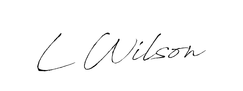 Use a signature maker to create a handwritten signature online. With this signature software, you can design (Antro_Vectra) your own signature for name L Wilson. L Wilson signature style 6 images and pictures png