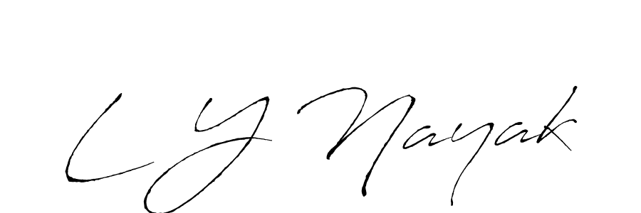 How to Draw L Y Nayak signature style? Antro_Vectra is a latest design signature styles for name L Y Nayak. L Y Nayak signature style 6 images and pictures png