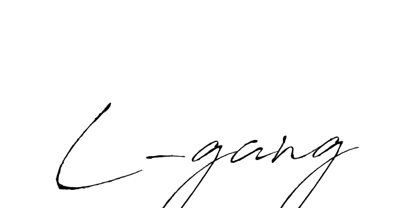 Design your own signature with our free online signature maker. With this signature software, you can create a handwritten (Antro_Vectra) signature for name L-gang. L-gang signature style 6 images and pictures png