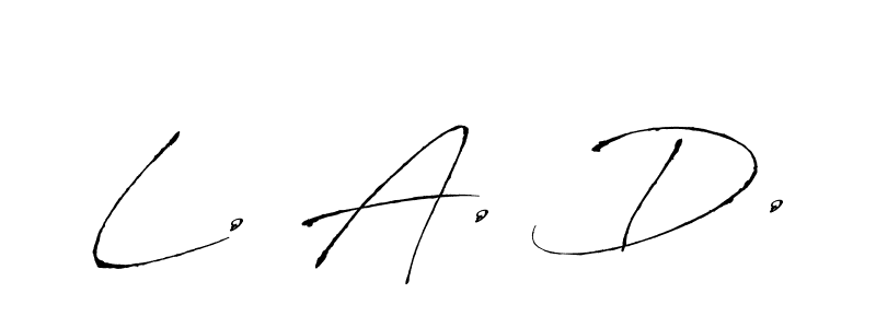 The best way (Antro_Vectra) to make a short signature is to pick only two or three words in your name. The name L. A. D. include a total of six letters. For converting this name. L. A. D. signature style 6 images and pictures png