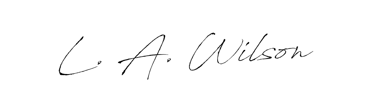 Similarly Antro_Vectra is the best handwritten signature design. Signature creator online .You can use it as an online autograph creator for name L. A. Wilson. L. A. Wilson signature style 6 images and pictures png