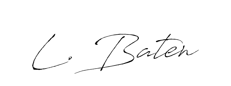 if you are searching for the best signature style for your name L. Baten. so please give up your signature search. here we have designed multiple signature styles  using Antro_Vectra. L. Baten signature style 6 images and pictures png