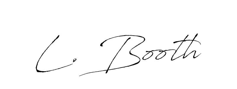 Make a beautiful signature design for name L. Booth. With this signature (Antro_Vectra) style, you can create a handwritten signature for free. L. Booth signature style 6 images and pictures png