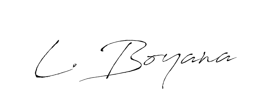 Best and Professional Signature Style for L. Boyana. Antro_Vectra Best Signature Style Collection. L. Boyana signature style 6 images and pictures png