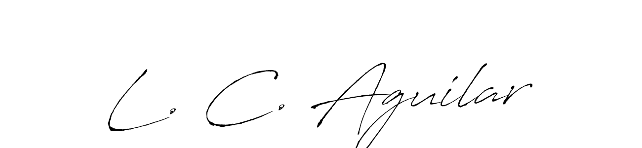 L. C. Aguilar stylish signature style. Best Handwritten Sign (Antro_Vectra) for my name. Handwritten Signature Collection Ideas for my name L. C. Aguilar. L. C. Aguilar signature style 6 images and pictures png