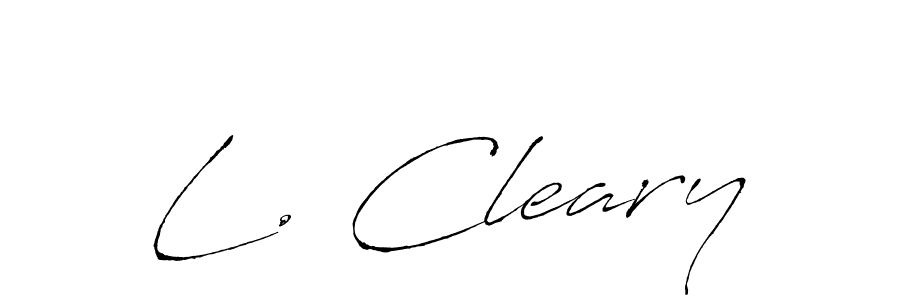 Design your own signature with our free online signature maker. With this signature software, you can create a handwritten (Antro_Vectra) signature for name L. Cleary. L. Cleary signature style 6 images and pictures png