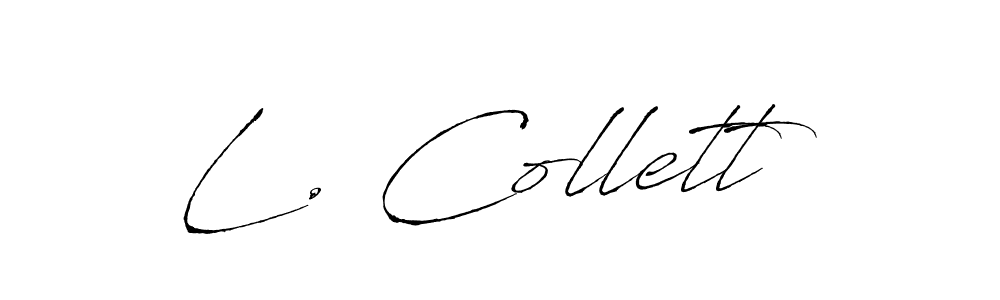 How to make L. Collett signature? Antro_Vectra is a professional autograph style. Create handwritten signature for L. Collett name. L. Collett signature style 6 images and pictures png