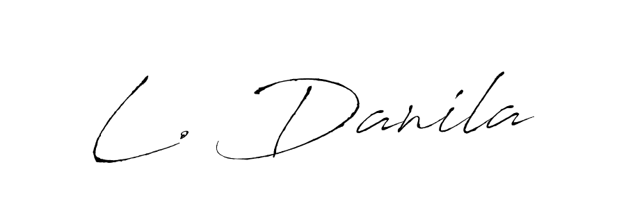 How to make L. Danila signature? Antro_Vectra is a professional autograph style. Create handwritten signature for L. Danila name. L. Danila signature style 6 images and pictures png