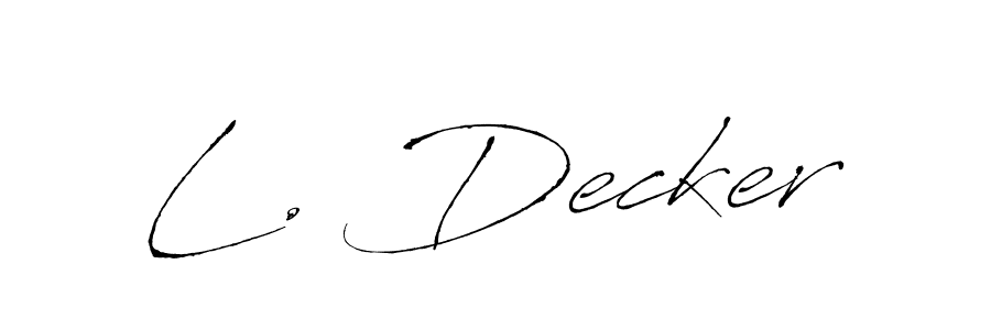 You can use this online signature creator to create a handwritten signature for the name L. Decker. This is the best online autograph maker. L. Decker signature style 6 images and pictures png