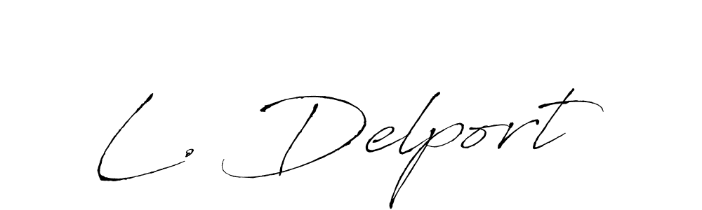 Design your own signature with our free online signature maker. With this signature software, you can create a handwritten (Antro_Vectra) signature for name L. Delport. L. Delport signature style 6 images and pictures png